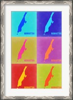 Framed Manhattan Pop Art Map 3