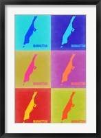 Framed Manhattan Pop Art Map 3