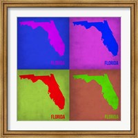 Framed Florida Pop Art Map 1