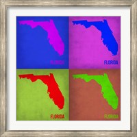 Framed Florida Pop Art Map 1