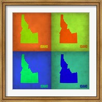 Framed Idaho Pop Art Map 1