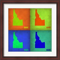 Framed Idaho Pop Art Map 1