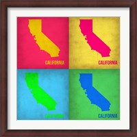 Framed California Pop Art Map 1