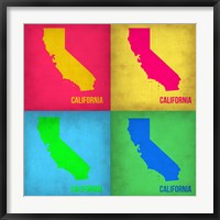 Framed California Pop Art Map 1