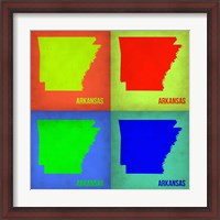 Framed Arkansas Pop Art Map 1