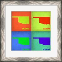 Framed Oklahoma Pop Art Map 1