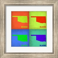 Framed Oklahoma Pop Art Map 1