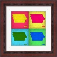 Framed Iowa Pop Art Map 1