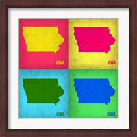 Framed Iowa Pop Art Map 1