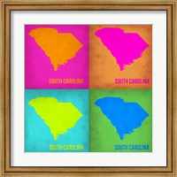 Framed South Carolina Pop Art Map 1