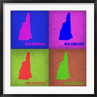 Framed New Hampshire Pop Art Map 1