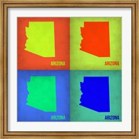 Framed Arizona Pop Art Map 1