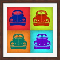 Framed VW Beetle Front Pop Art 1