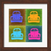 Framed VW Beetle Front Pop Art 2