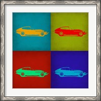 Framed Jaguar E Type Pop Art 1