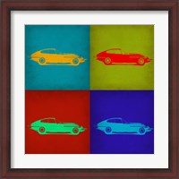 Framed Jaguar E Type Pop Art 1