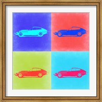 Framed Jaguar E Type Pop Art 2