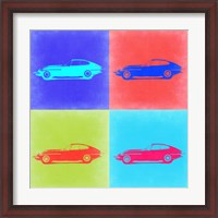 Framed Jaguar E Type Pop Art 2