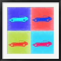 Framed Jaguar E Type Pop Art 2