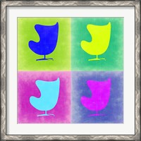 Framed Egg Chair Pop Art 1