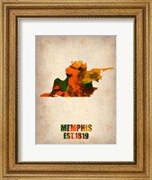Framed Memphis Watercolor Map