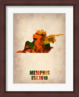 Framed Memphis Watercolor Map