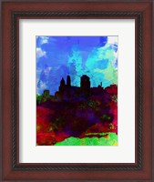 Framed Cincinnati Watercolor Skyline