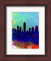 Framed Indianapolis Watercolor Skyline