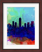 Framed Indianapolis Watercolor Skyline