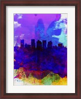 Framed Phoenix Watercolor Skyline 1