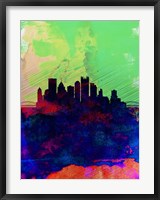 Framed Pittsburgh Watercolor Skyline