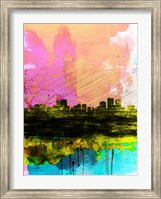 Framed Anchorage Watercolor Skyline