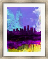Framed Louisville Watercolor Skyline