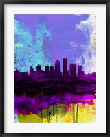 Framed Louisville Watercolor Skyline