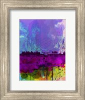 Framed Amsterdam Watercolor Skyline