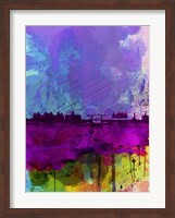 Framed Amsterdam Watercolor Skyline