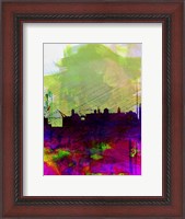Framed Dublin Watercolor Skyline