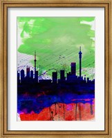 Framed Johannesburg Watercolor Skyline