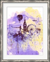 Framed London Watercolor Skyline