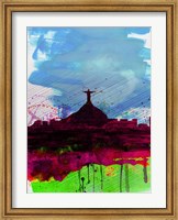 Framed Rio Watercolor Skyline