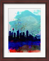 Framed Sydney Watercolor Skyline