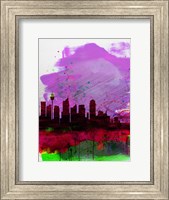 Framed Sydney Watercolor Skyline 2