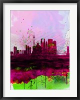 Framed Tokyo Watercolor Skyline