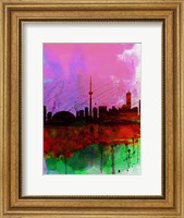 Framed Toronto Watercolor Skyline
