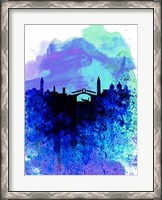Framed Venice Watercolor Skyline