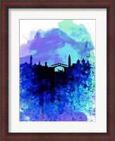 Framed Venice Watercolor Skyline