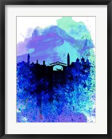 Framed Venice Watercolor Skyline