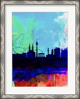 Framed Vienna Watercolor Skyline