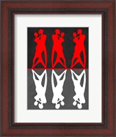 Framed Red and White Dance