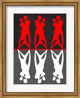 Framed Red and White Dance